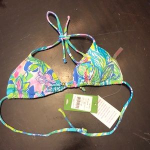 New Lilly Pulitzer Bikini Top Surf Gypsea Sz 0